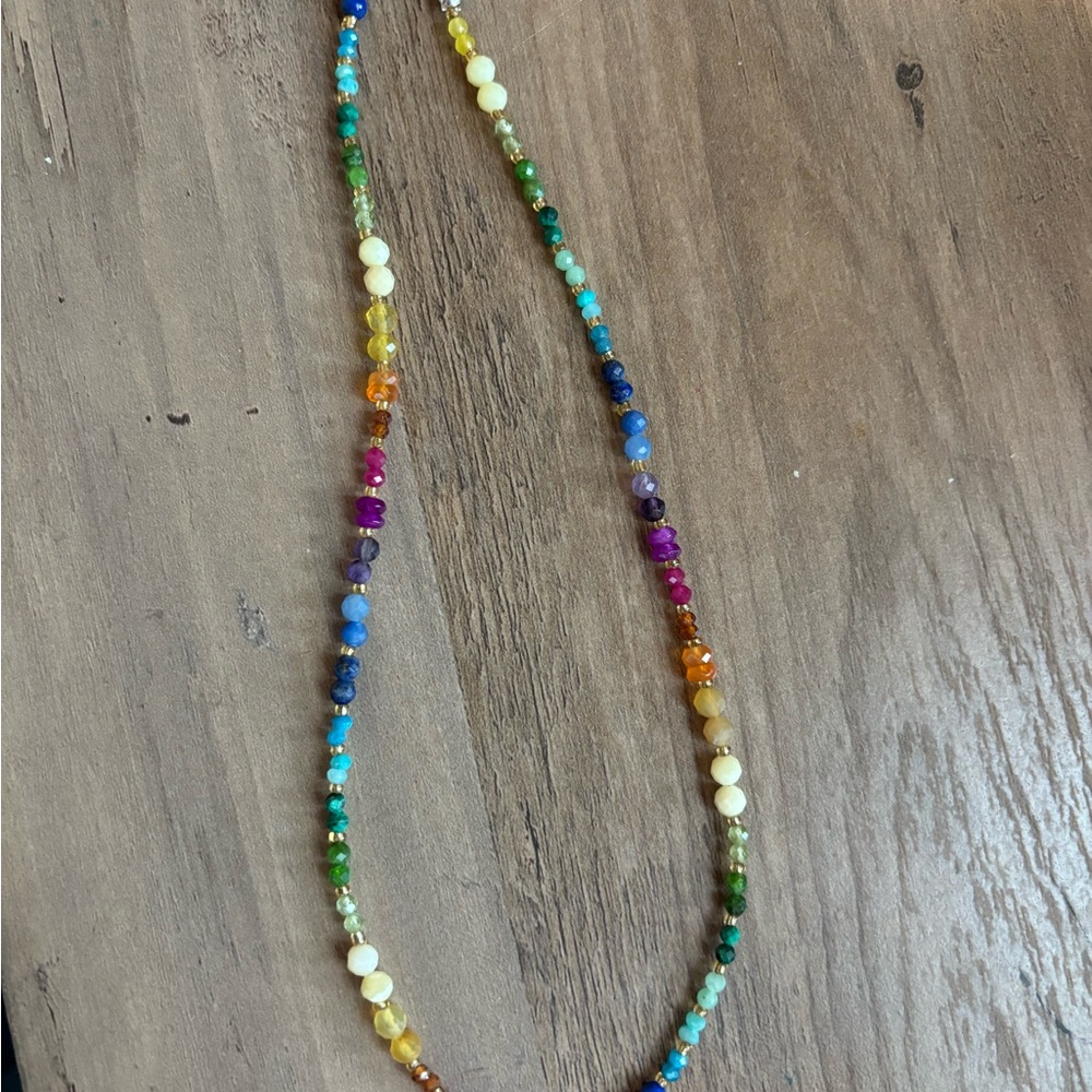 Rainbow Gemstone Necklace Natural Gemstones!